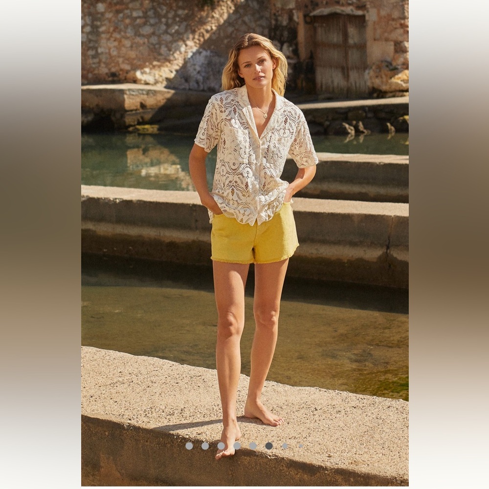Anthropologie Maeve Lace Surf Shirt
